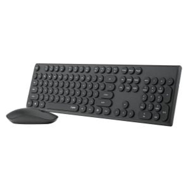 RAPOO X260S-BLACK Wireless Optical Mouse & Keyboard Black - 2.4G Black