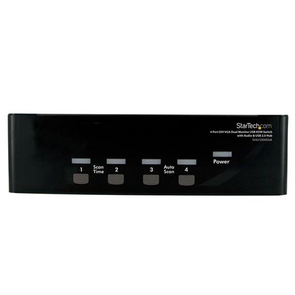 StarTech SV431DDVDUA 4 Port DVI VGA Dual Monitor KVM Switch