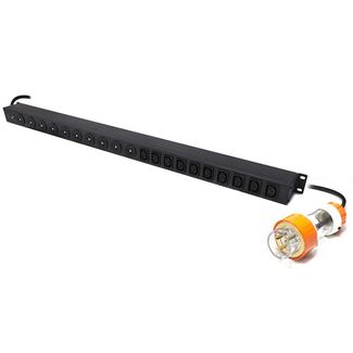 Serveredge SEDG-20P-C13C19-20AC Basic Vertical 20 Port PDU(14)  IEC C13 Output (6) IEC C19 Output (1) 3 Pin Aus 20A Captive Plug input 20A240V