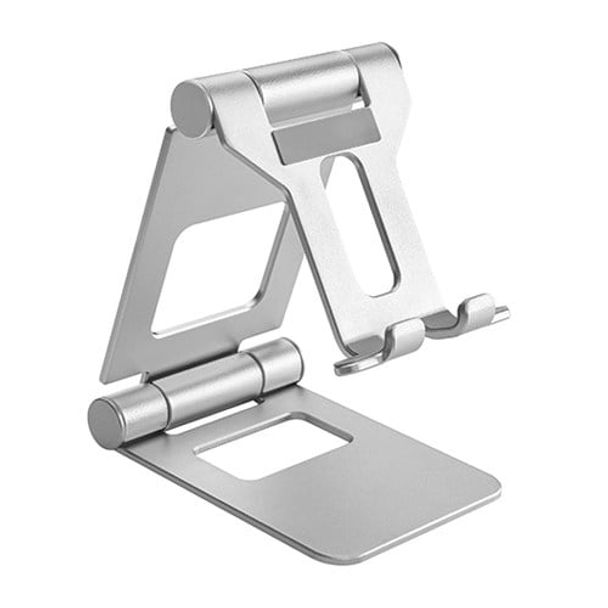 Brateck PHS05-2-SILVER Aluminium Foldable Stand Holder for Phones and Tablets up to 10"