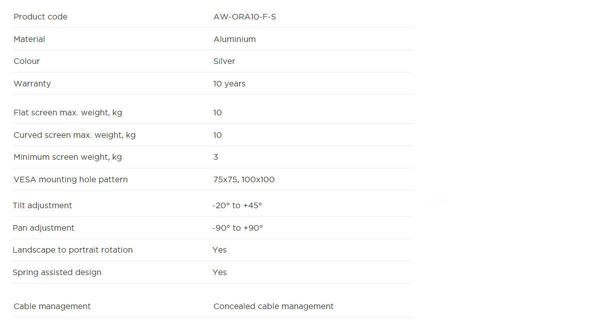 AW-ORA10-F-S