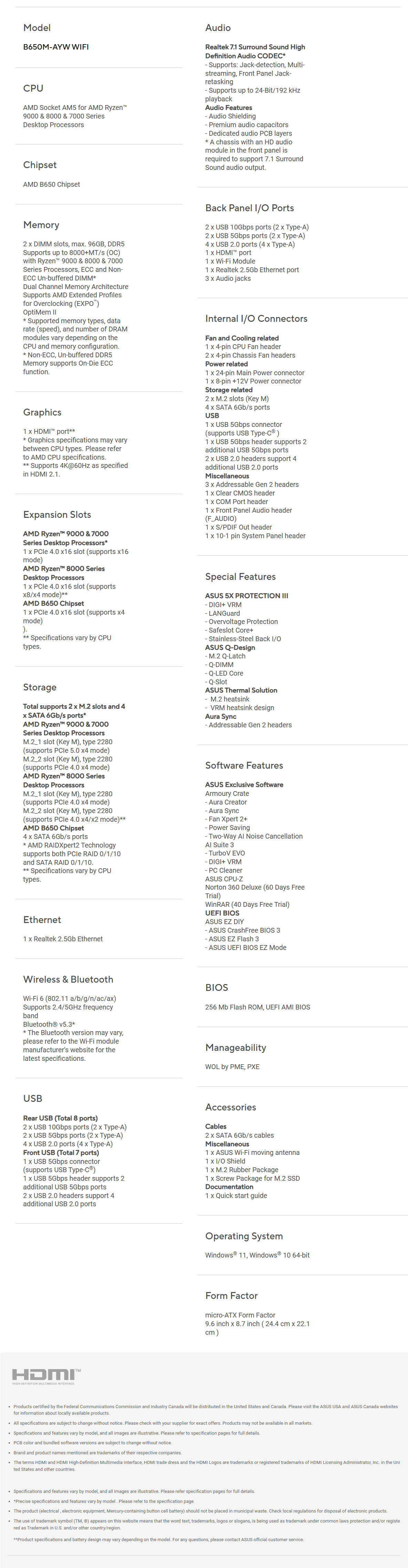 B650M-AYW WIFI