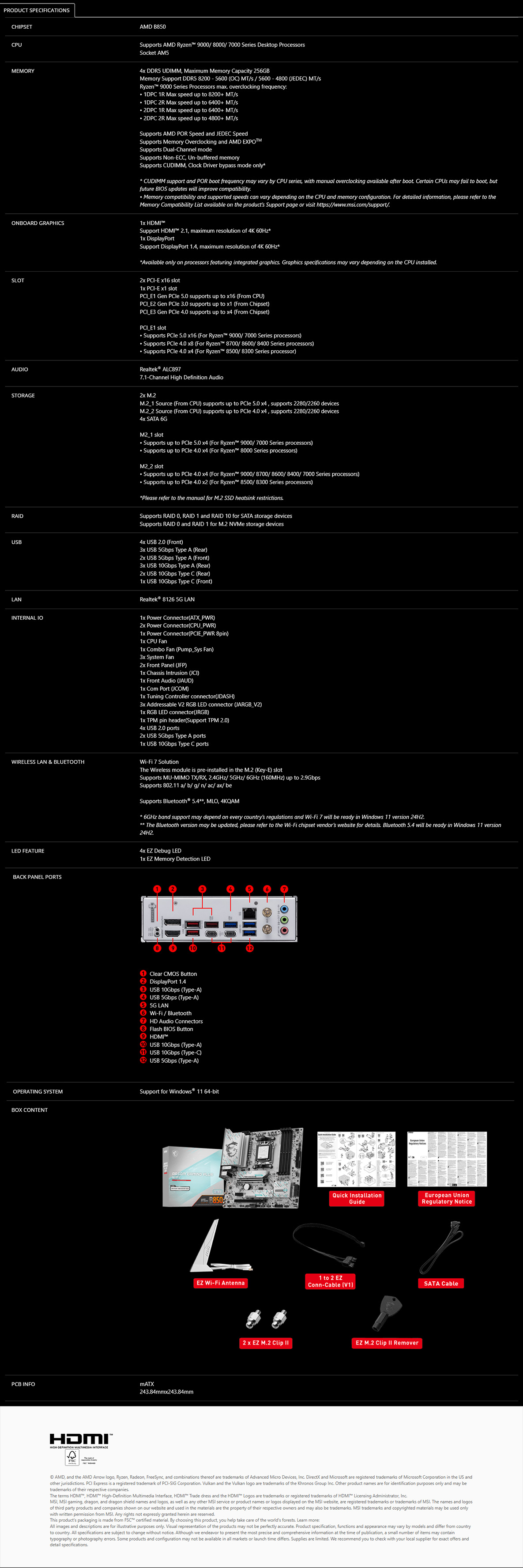 B850M GAMING PLUS WIFI