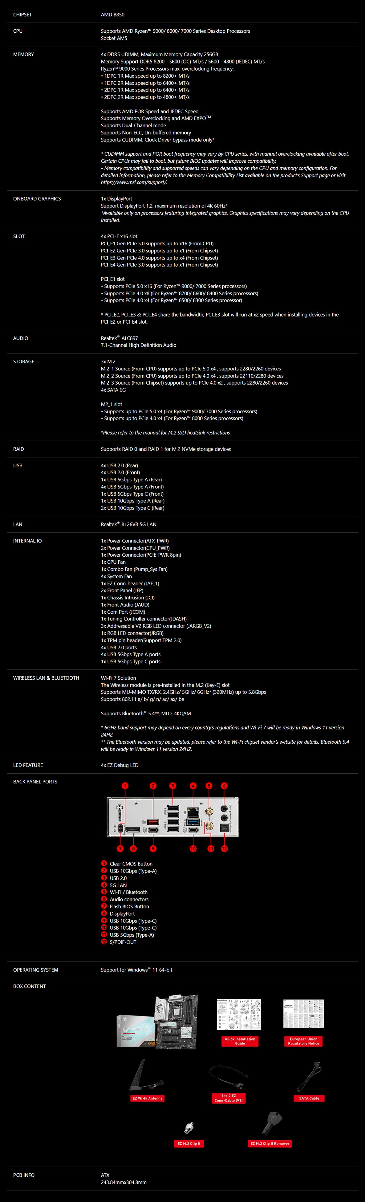 B850 GAMING PLUS WIFI