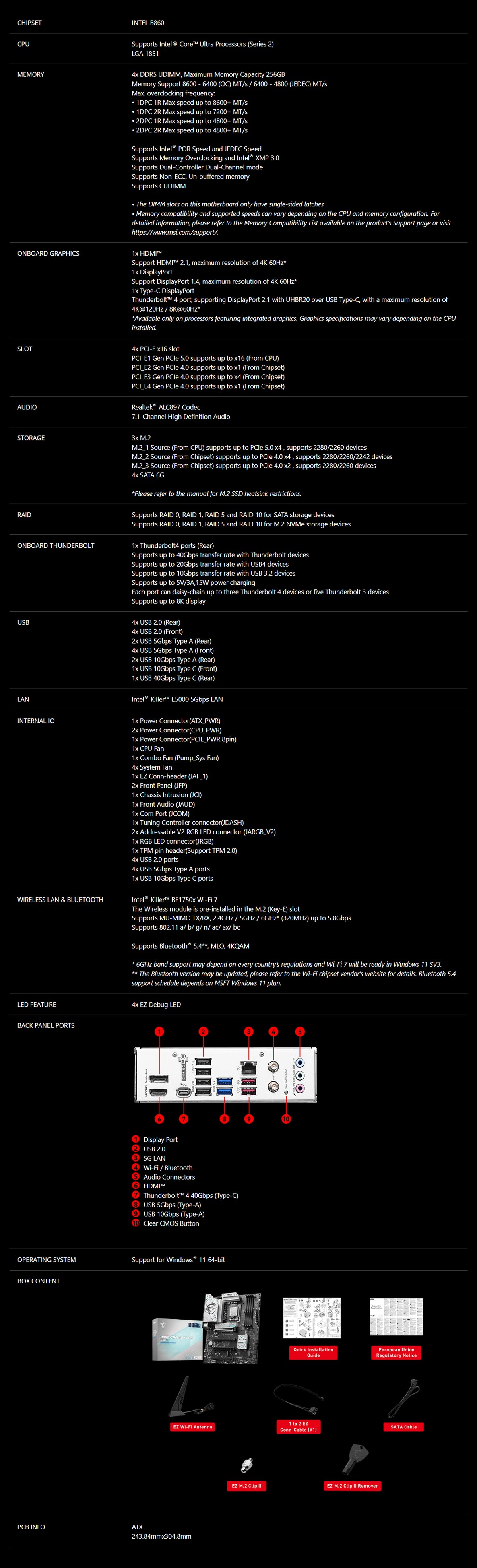 B860 GAMING PLUS WIFI
