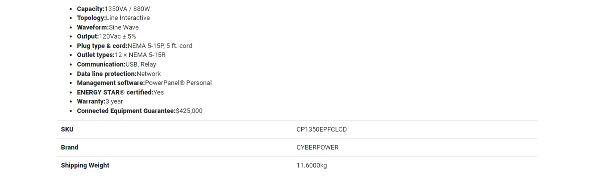 CP1350EPFCLCD