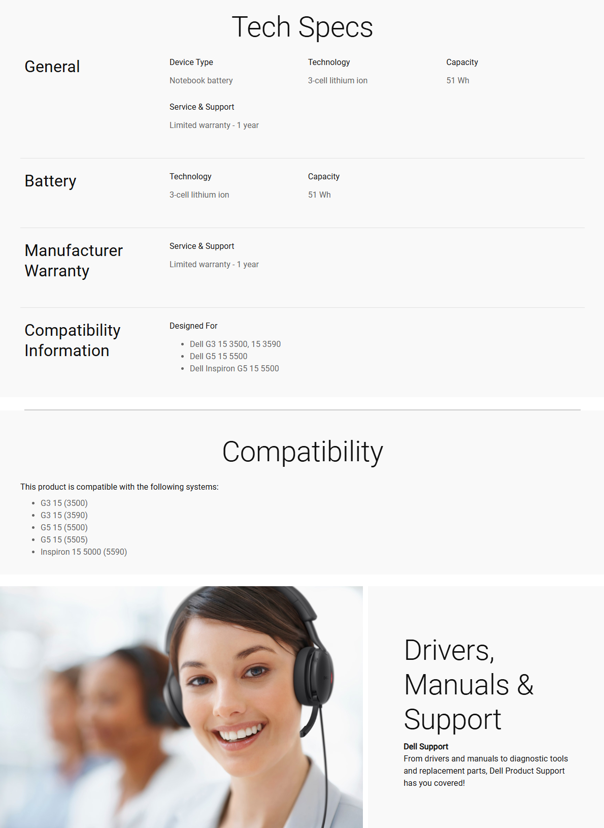 Dell Battery 266J9