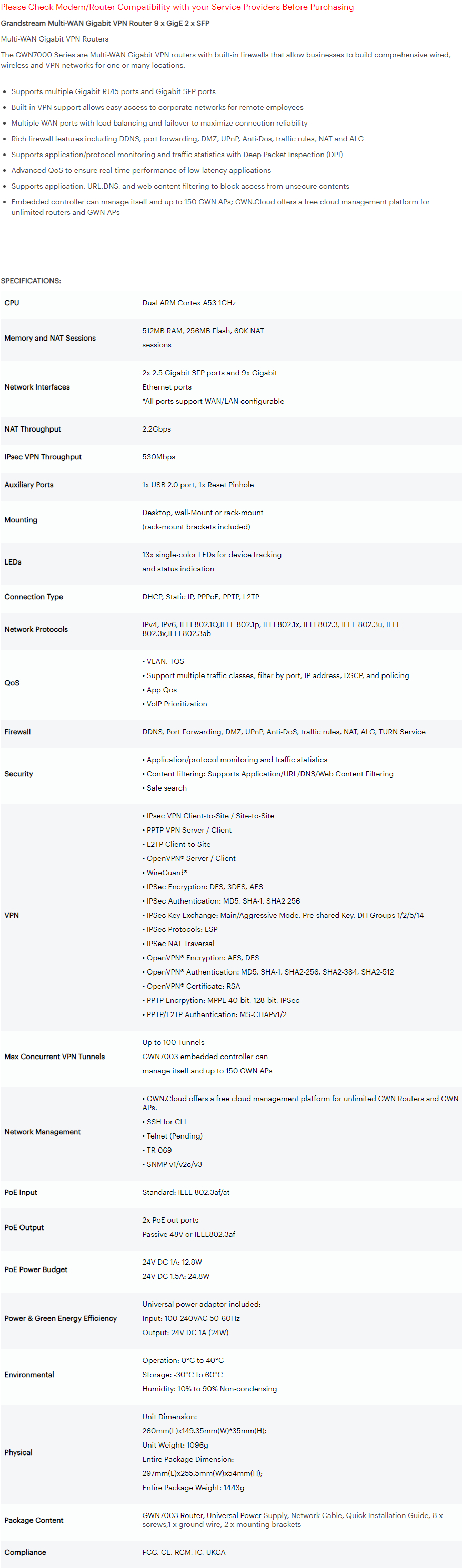 GWN7003