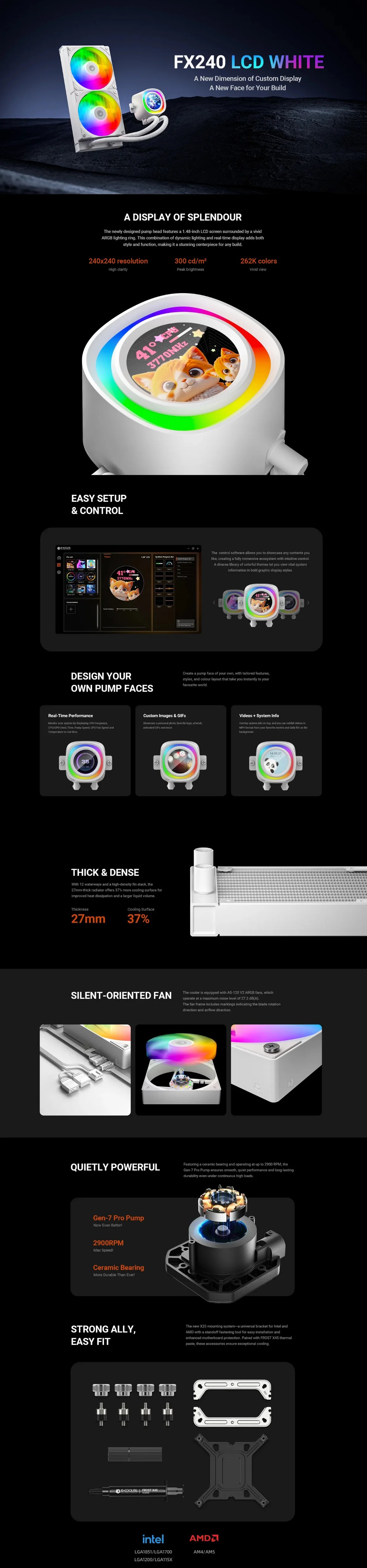 ID-FX240 LCD WHITE