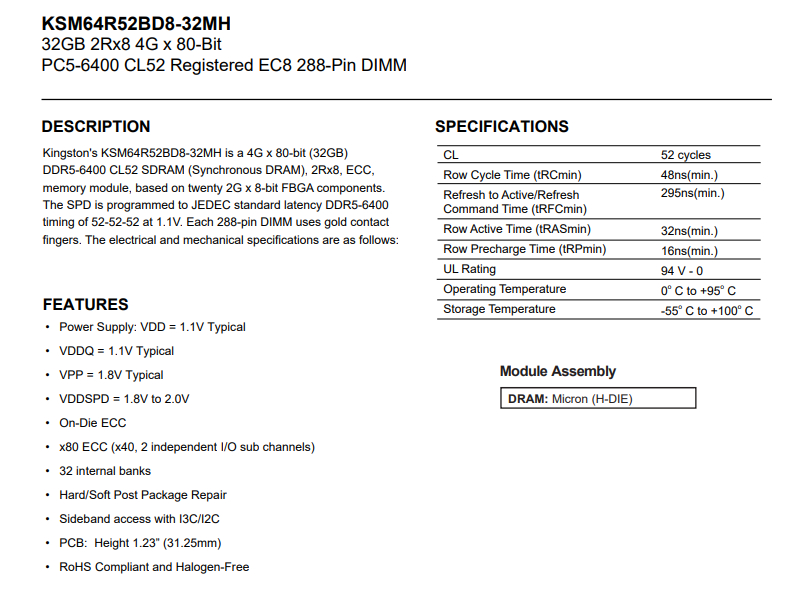 KSM64R52BD8-32MH