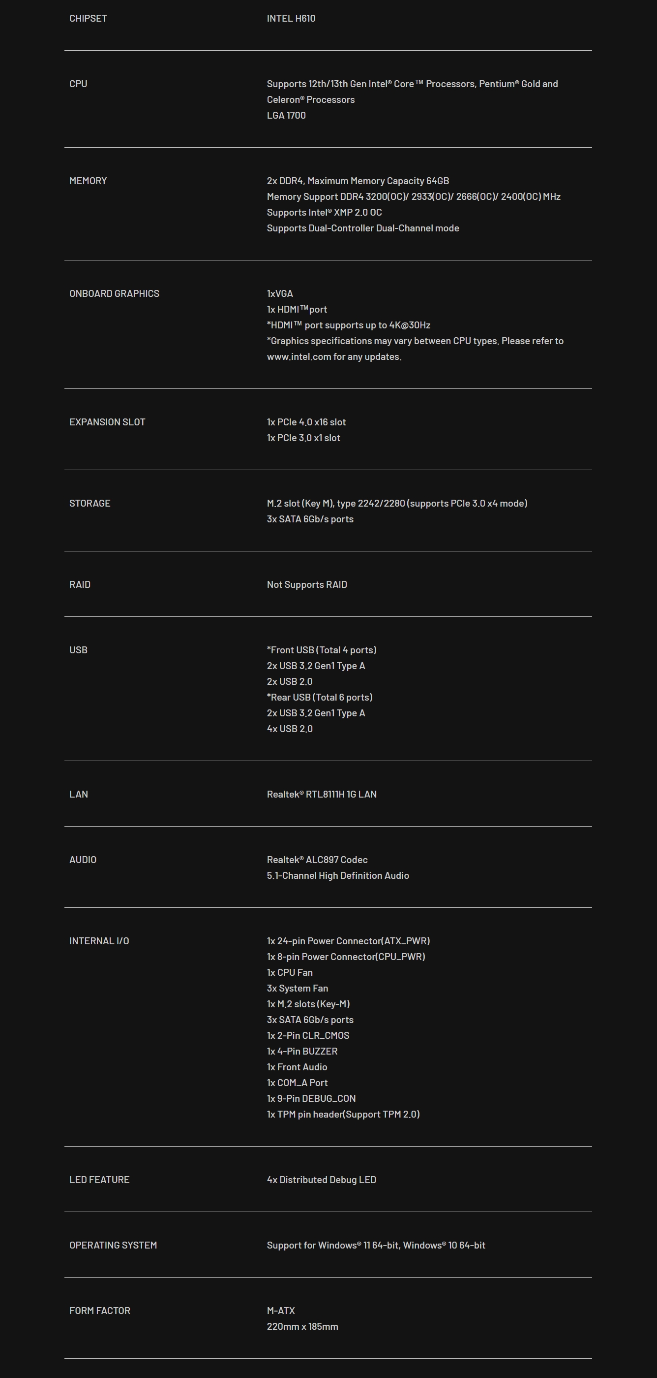 MS-H610M-666-WIFI6