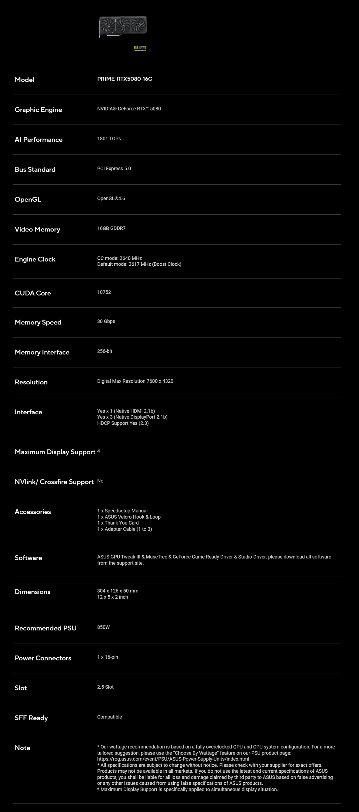 PRIME-RTX5080-16G
