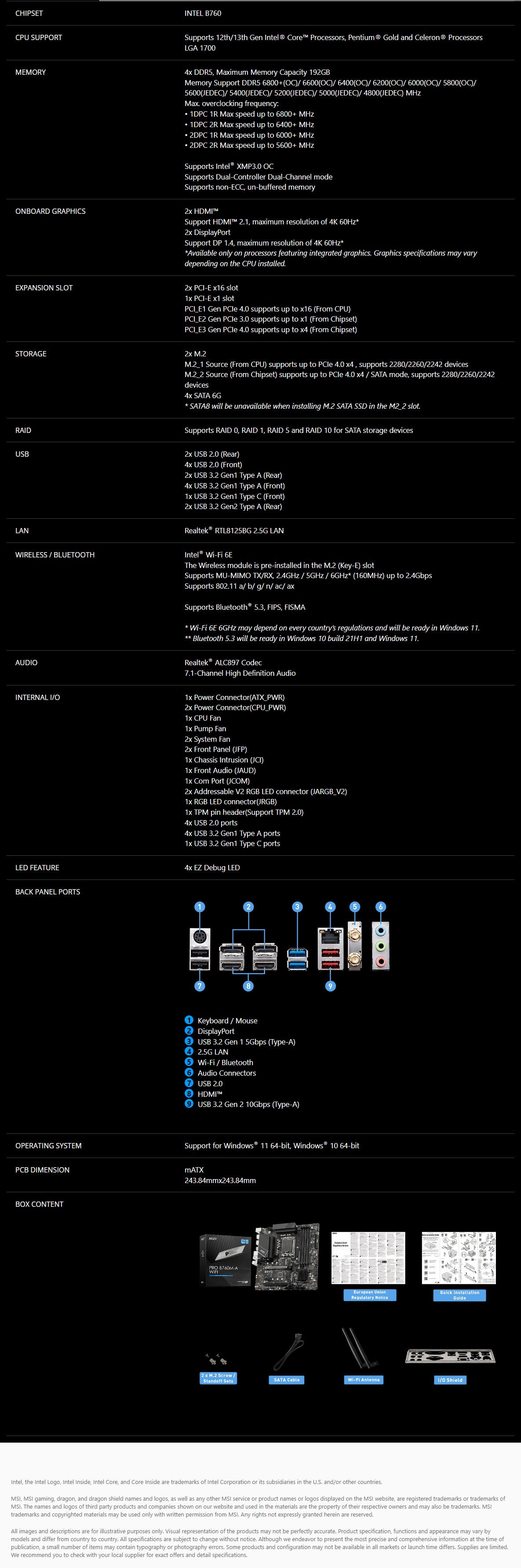 PRO B760M-A WIFI