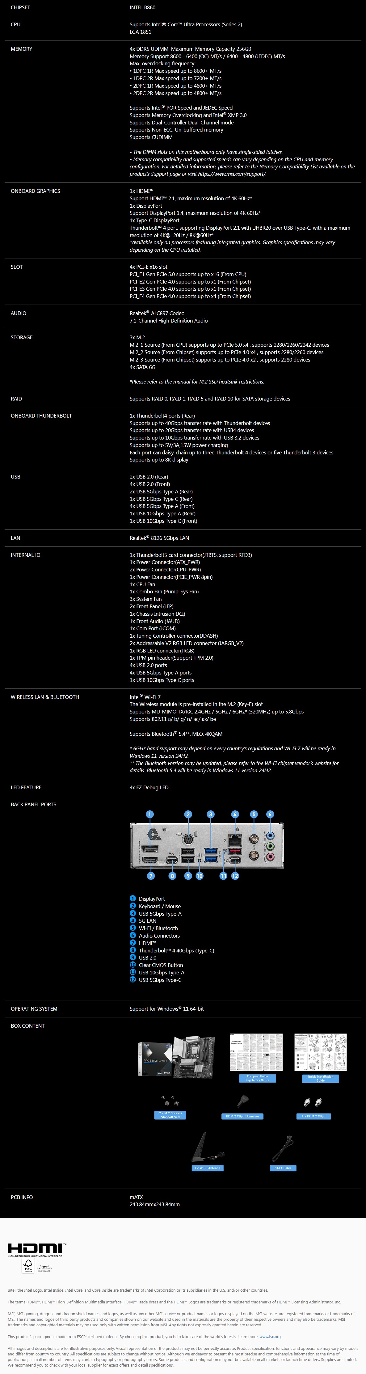 PRO B860M-A WIFI