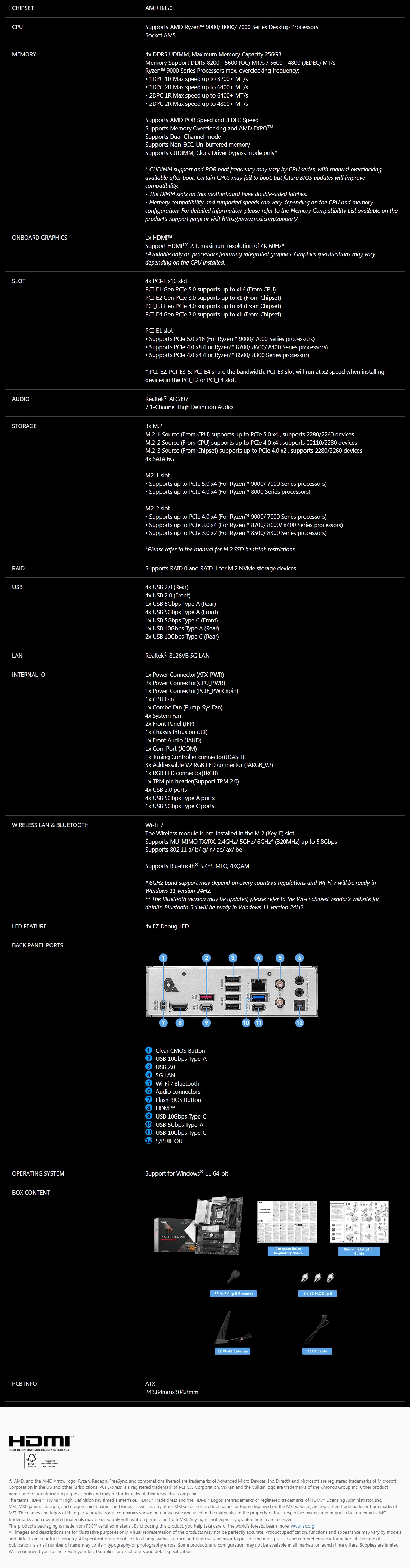Pro B850-P WIFI