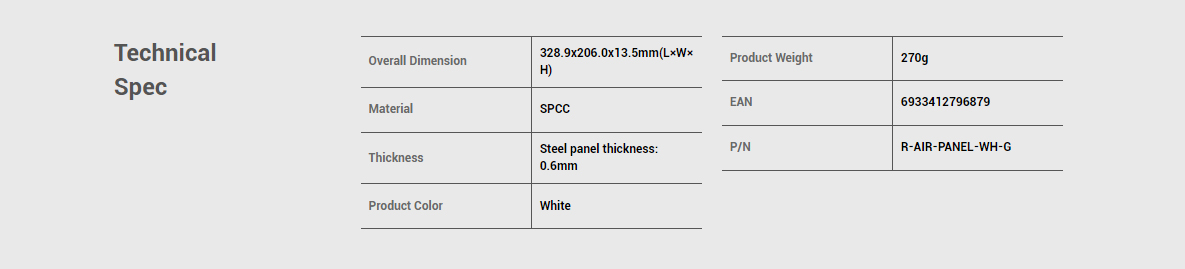 R-AIR-PANEL-WH-G
