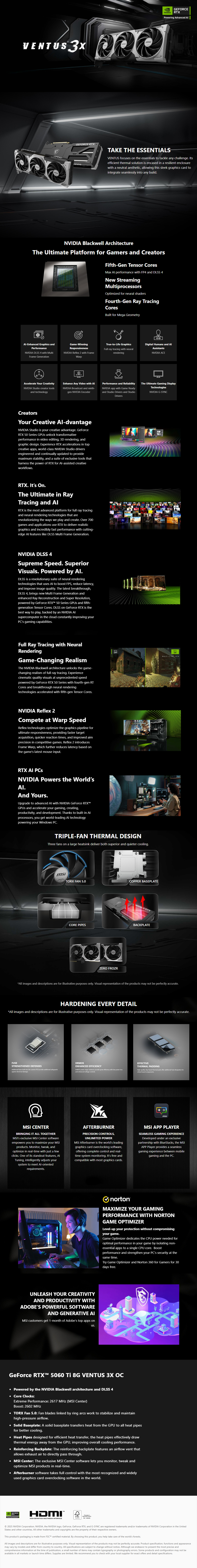 RTX 5060 TI 8G VENTUS 3X OC