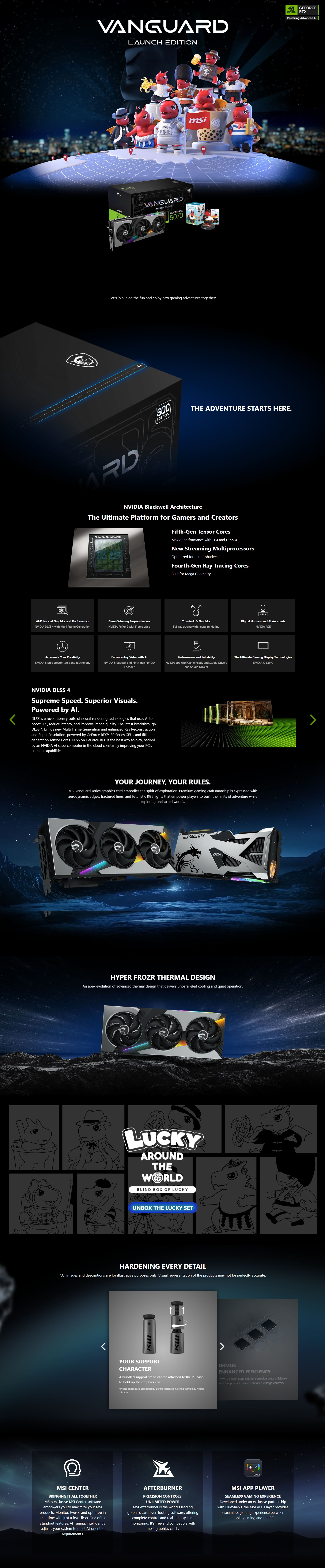 RTX 5070 12G VANGUARD SOC LAUNCH EDITION