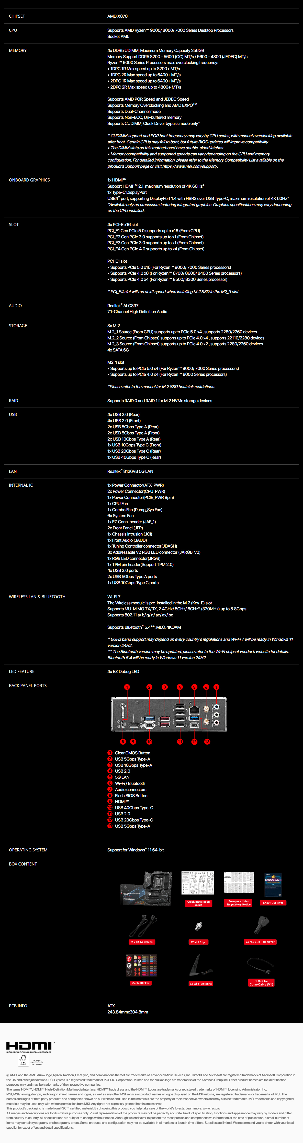 X870 GAMING PLUS WIFI